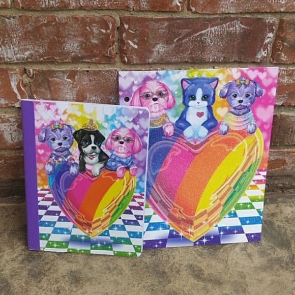 Lisa Frank Puppy & Kitty Folder and compos…